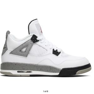 Nike Air Jordan 4 Retro OG BG White/Black/Grey/Red 836016-192 Cement 4